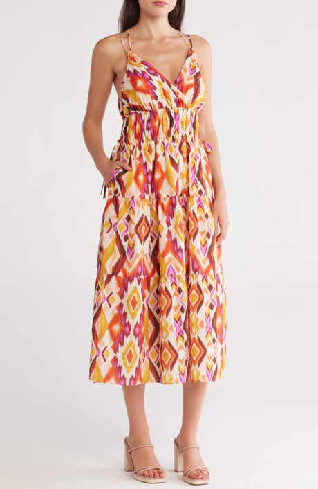 Julia Jordan Strappy Tiered Midi Sundress