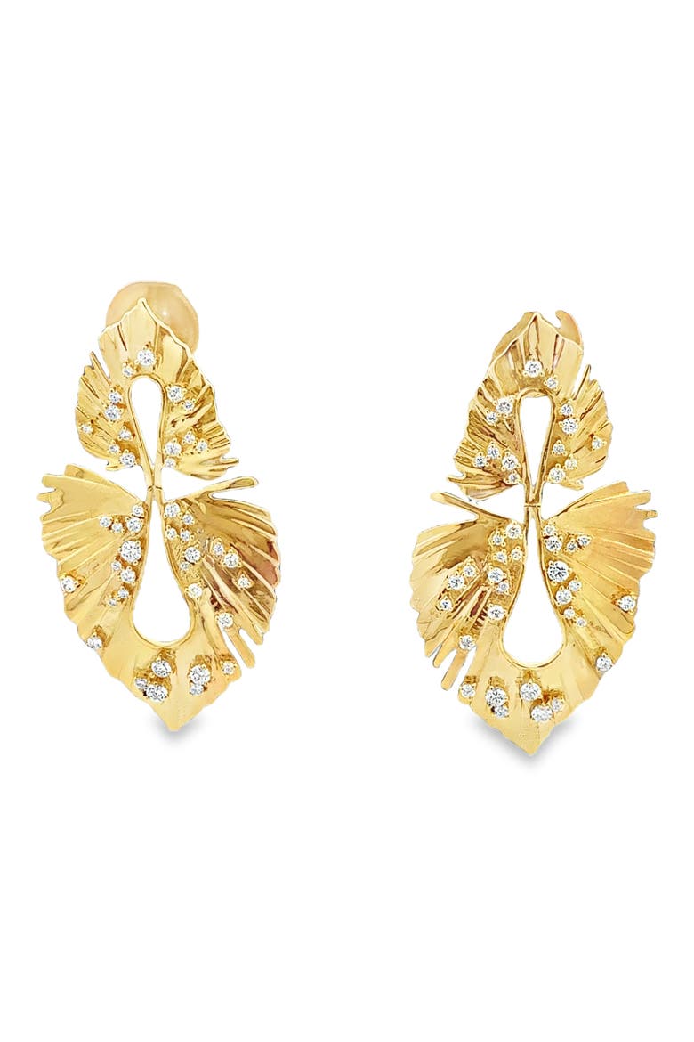 Bahia 18k Gold Diamond Earrings, Main, color, YELLOW GOLD
