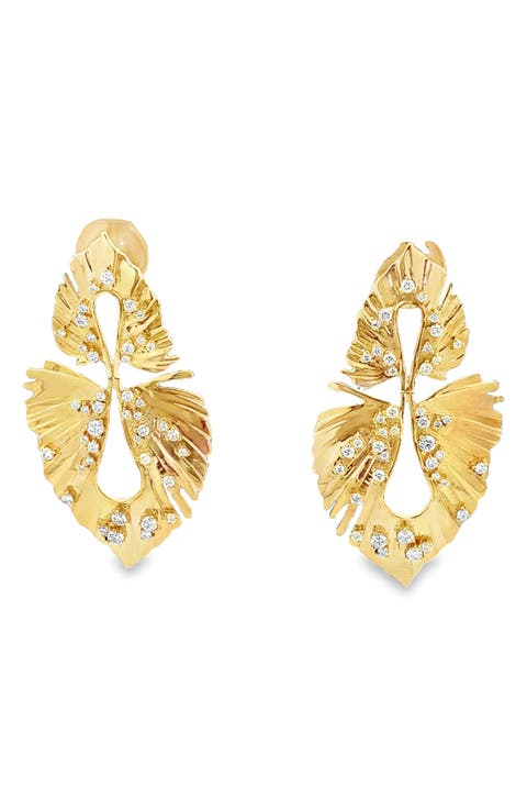 Bahia 18k Gold Diamond Earrings