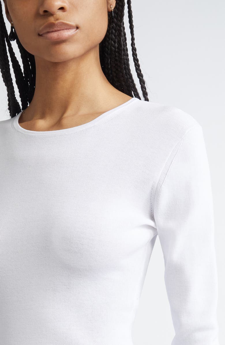 TOTEME Compact Organic Cotton Top, Alternate, color, White