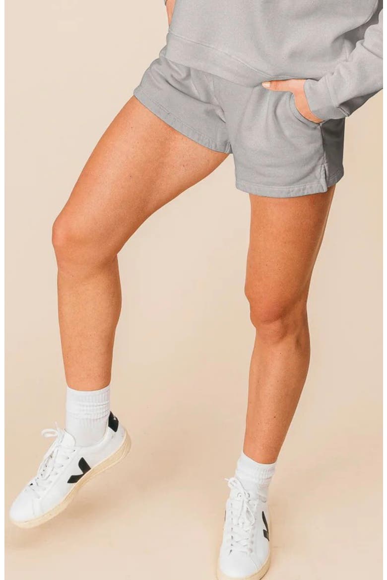 Women's Organic Cotton Teddy Everywhere Shorts, Alternate, color, Ash
