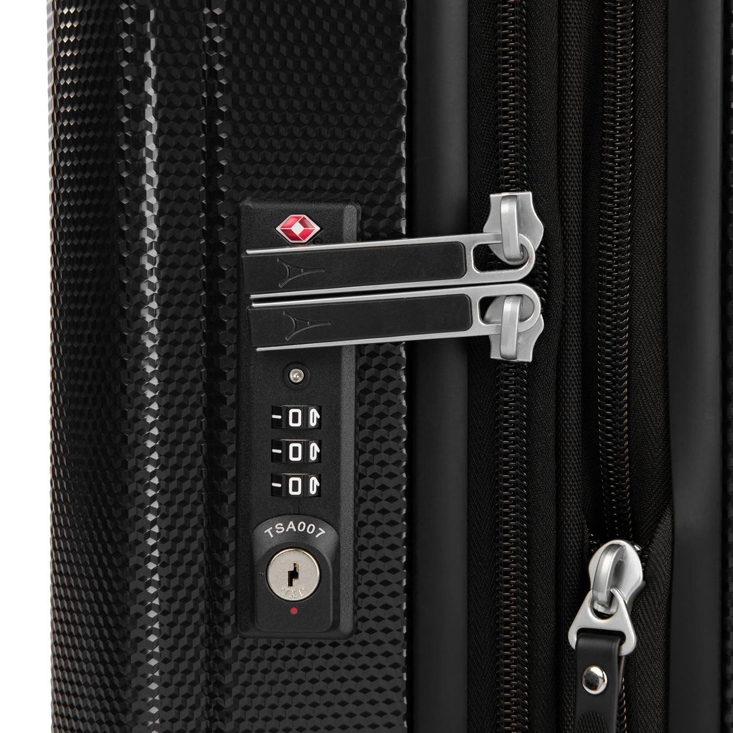 TRAVELPRO Pathways 3 Hardside Expandable 3 Piece (21"/25"/28") Spinner Luggage Set, Alternate, color, Black Knight