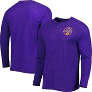 CONCEPTS SPORT Men's Concepts Sport Heathered Purple Phoenix Suns Left Chest Henley Raglan Long Sleeve T-Shirt