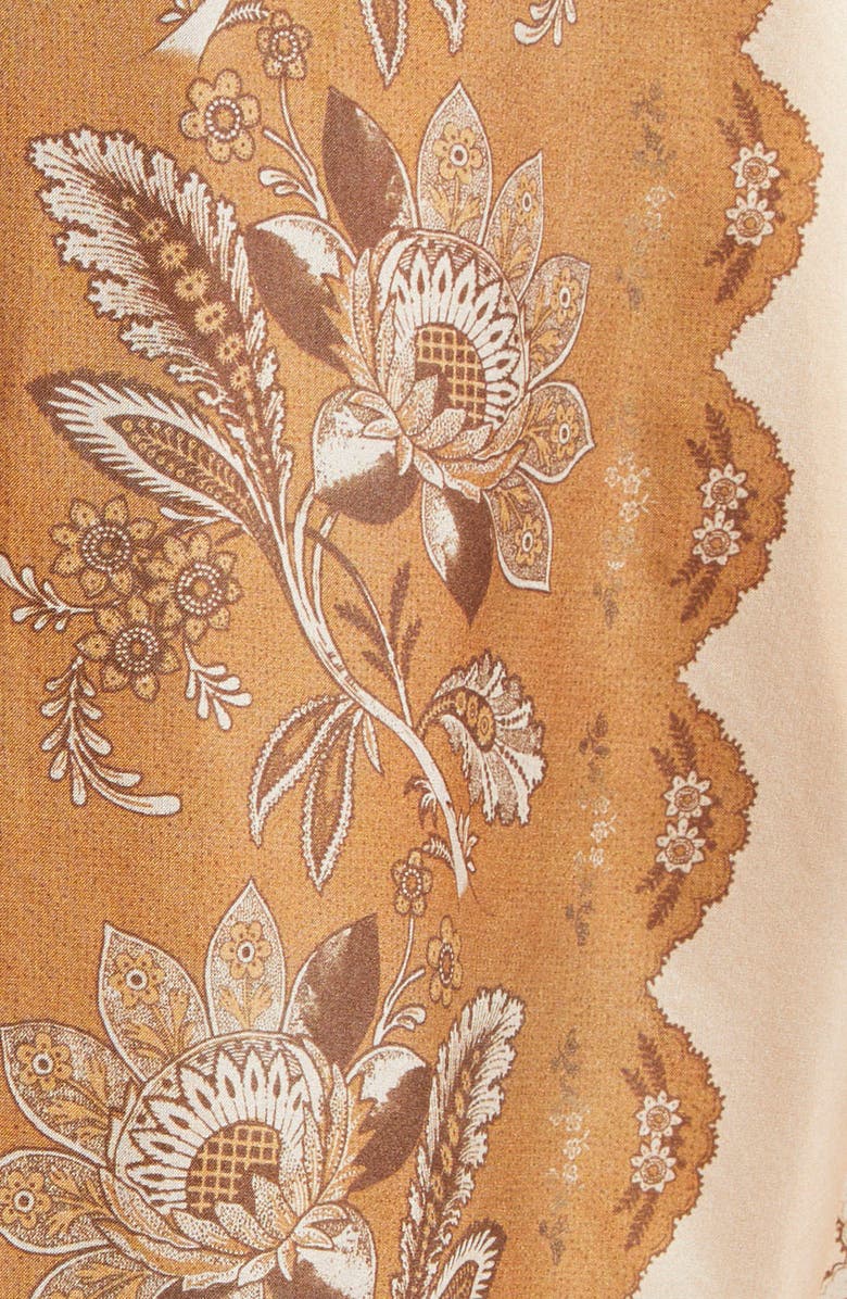 Zimmermann Lucky Relaxed Wide Leg Silk Pants, Alternate, color, Chocolate Bandana