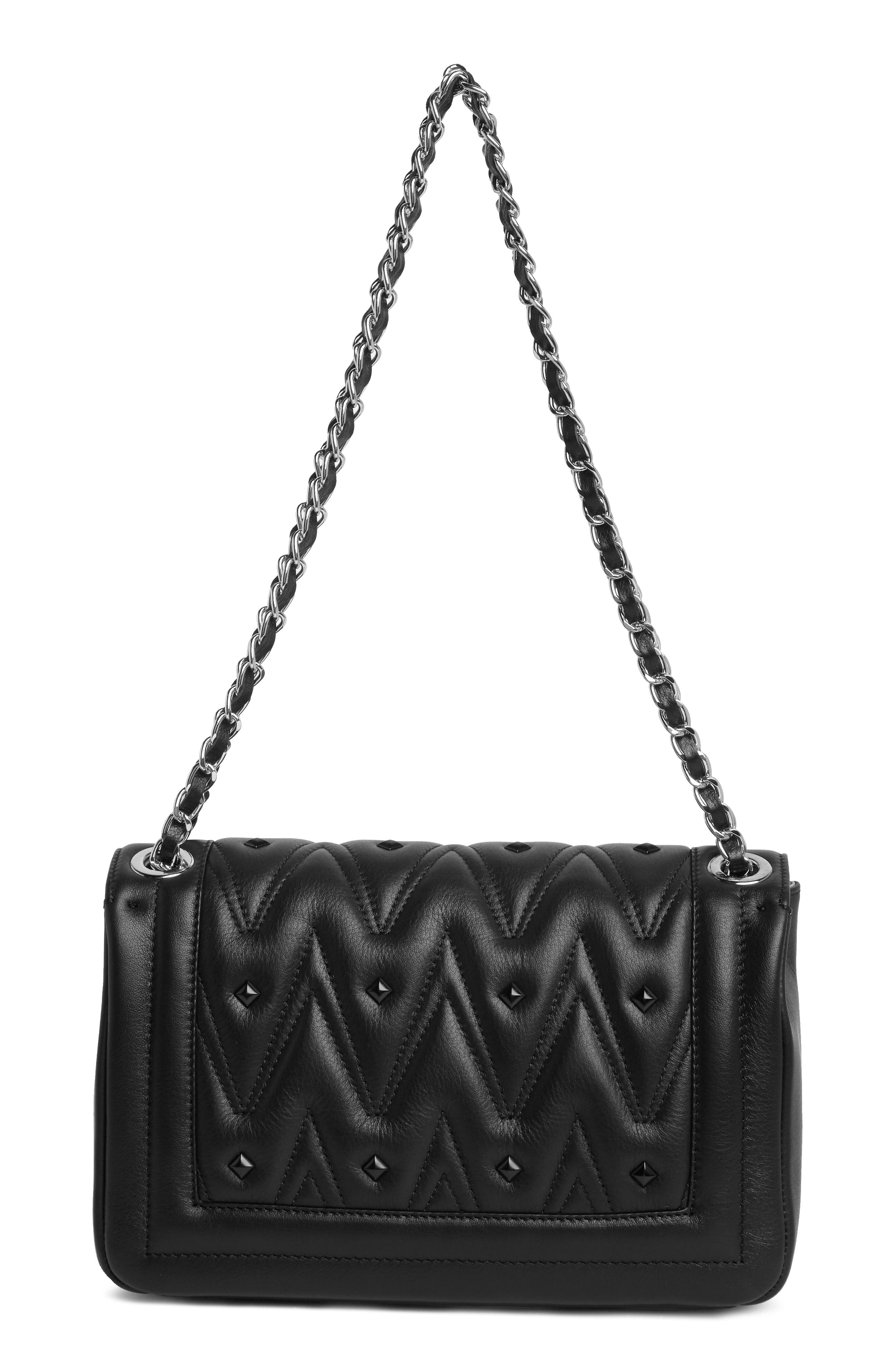 VALENTINO BY MARIO VALENTINO Alice Diamond Leather Shoulder Bag, Alternate, color, 