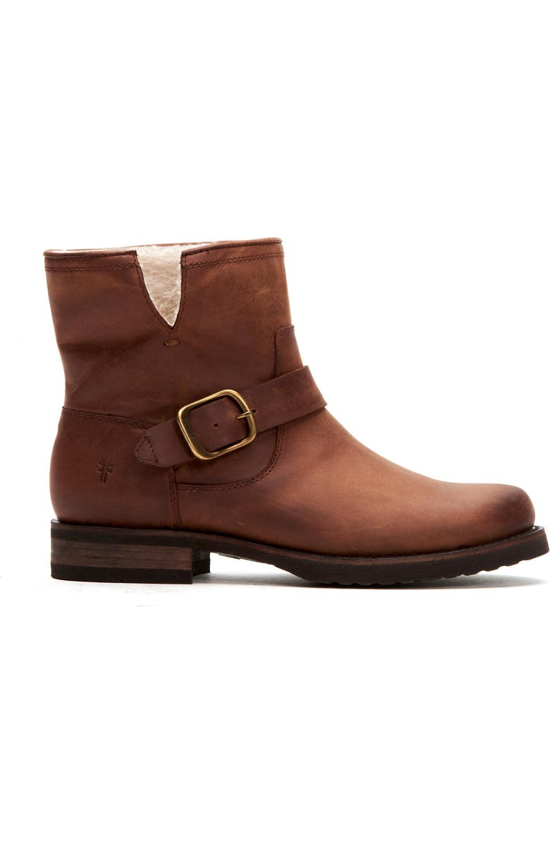 Frye Veronica Genuine Shearling Lined Bootie, Alternate, color,