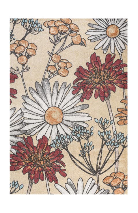Giglio Modern Botanical Flower Area Rug