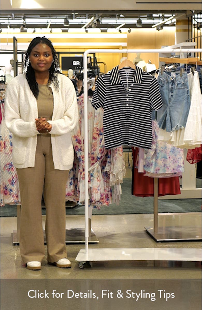 Naveli Stripe Cotton Terry Cloth Polo, sales video thumbnail