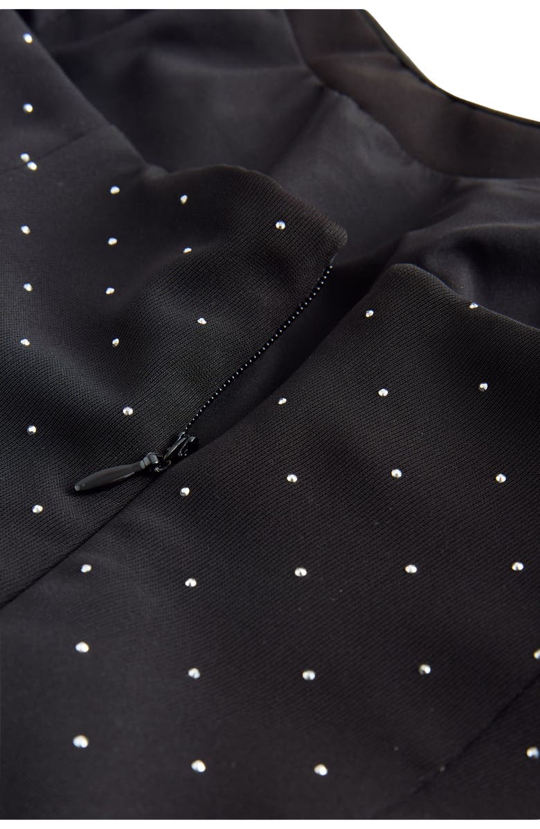 NEXT Hotfix Diamanté Strapless Midi Dress, Alternate, color, Black