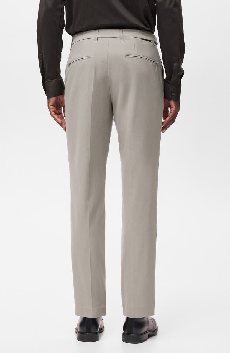 MANGO Slim Fit Thermolite<sup>®</sup> Flat Front Pants, Alternate, color, Light/ Pastel Grey