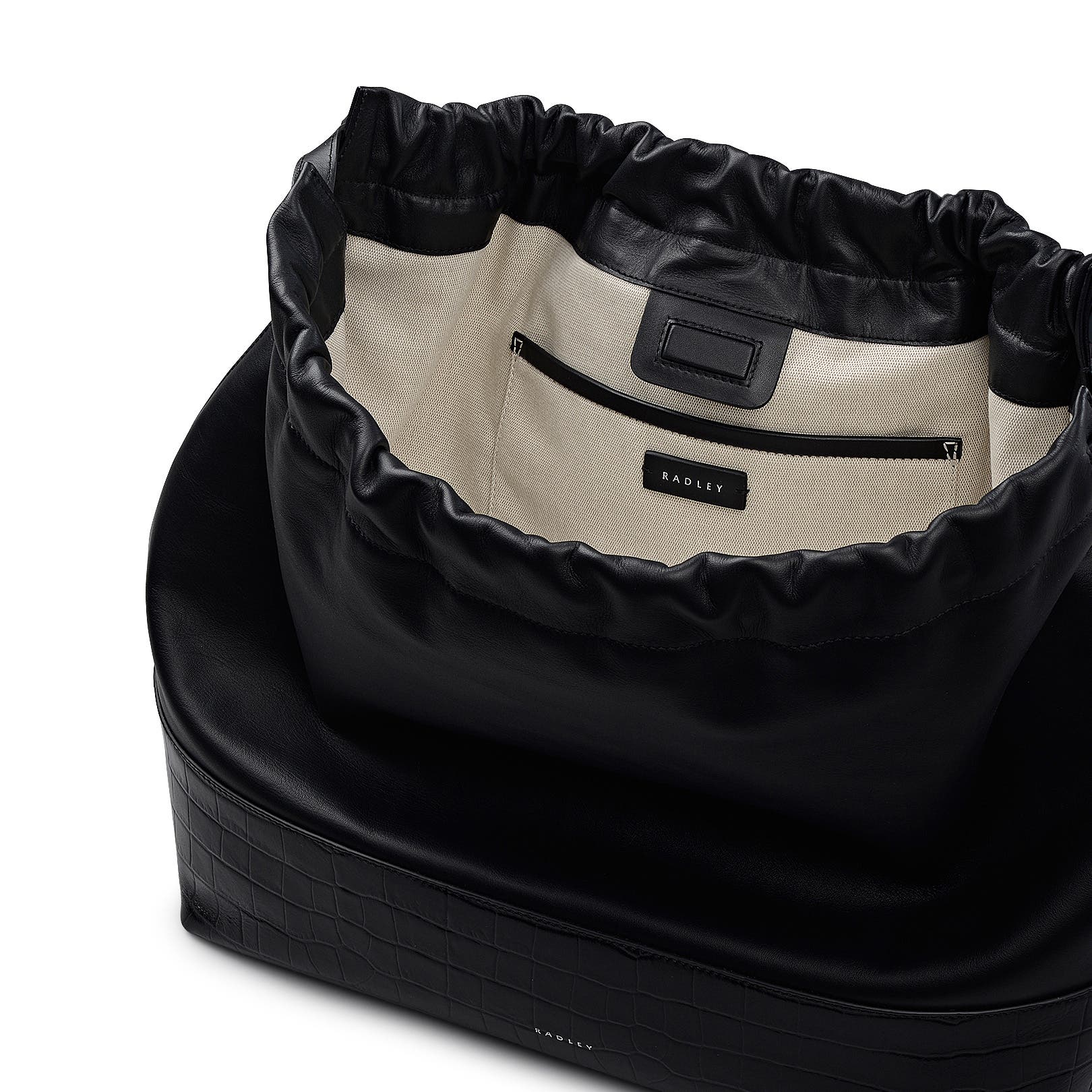 Radley The Portobello Large Drawstring Shoulder Bag, Alternate, color, Black