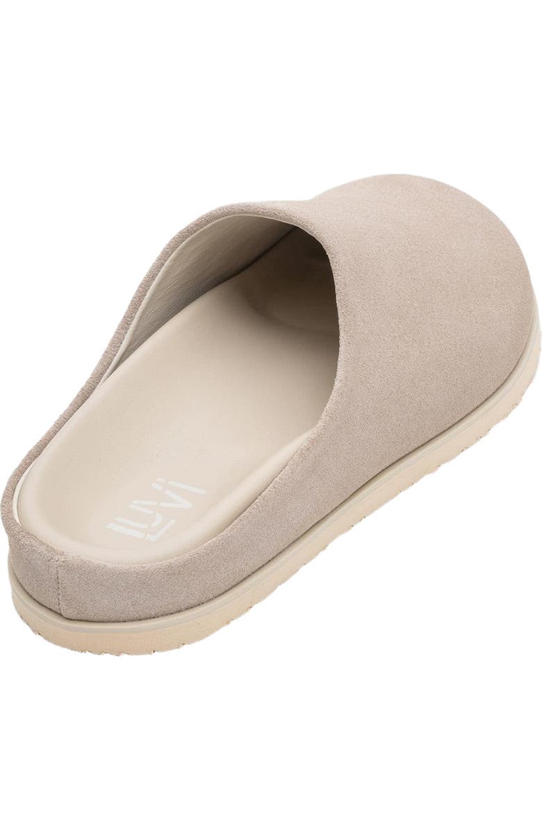 Forever & Always Shoes Space Suede Leather Slide Sandal, Alternate, color, Beige Leather