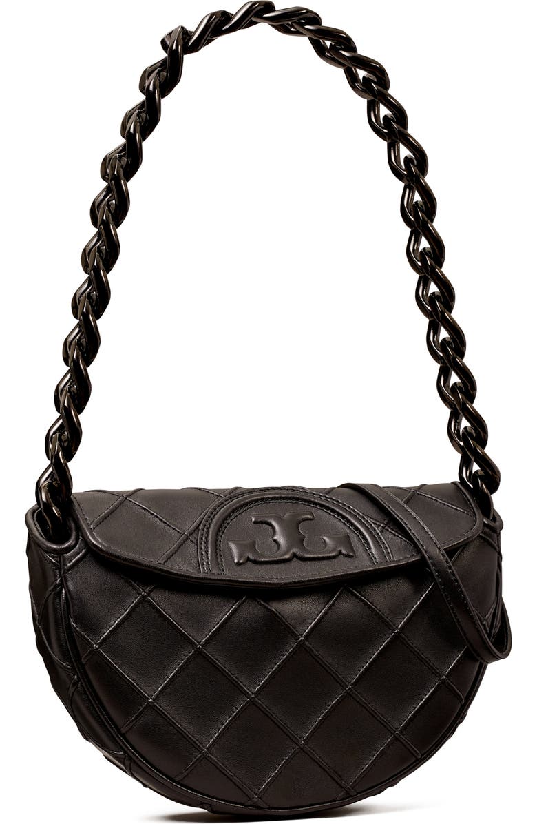 Tory Burch Mini Fleming Soft Crescent Shoulder Bag, Alternate, color,