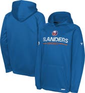 FANATICS Youth Fanatics Royal New York Islanders Authentic Pro Rink Raglan Hoodie