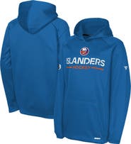 FANATICS Youth Fanatics Royal New York Islanders Authentic Pro Rink Raglan Hoodie