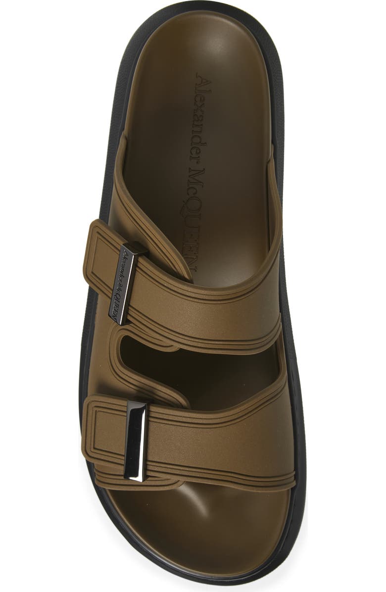 McQueen Oversized Hybrid Slide Sandal, Alternate, color, Pewter Black Gunmetal