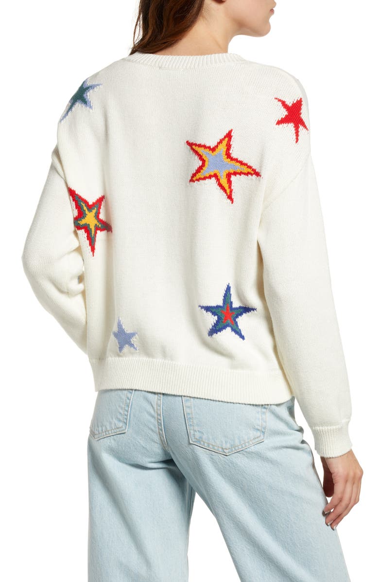 Rails Perci Star Cotton & Cashmere Intarsia Sweater, Alternate, color, 