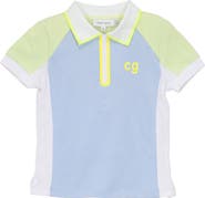Charlotte & George Short Sleeves Multi Polo Top with Zipper