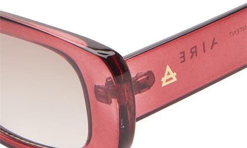 Aire Ceres 51mm Rectangular Sunglasses In Terracotta/brown Grad