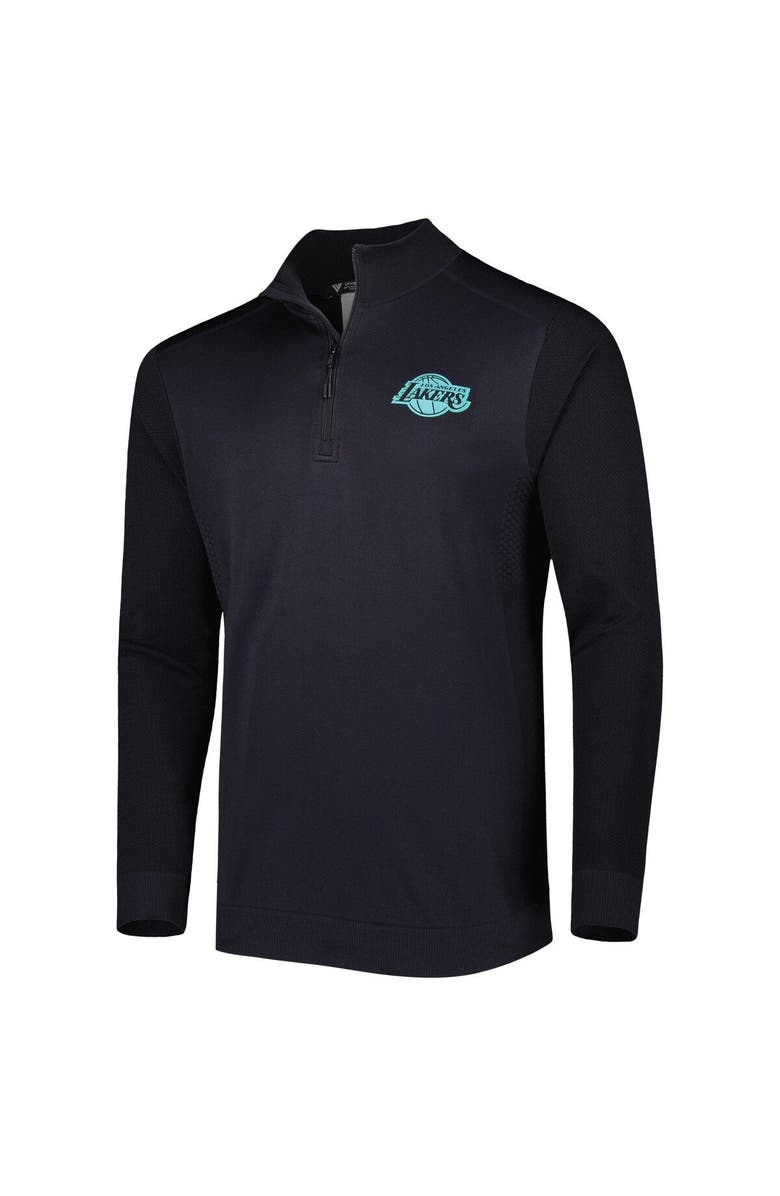 LEVELWEAR Men's Levelwear Black Los Angeles Lakers Nano Engineered Knit Fabric Quarter-Zip Jacket, Alternate, color, Black