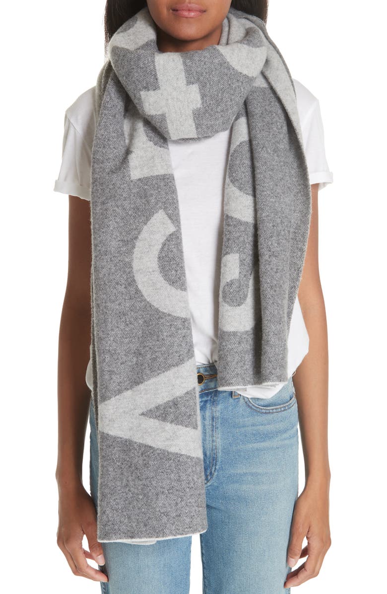 Acne Studios Logo Scarf, Alternate, color,
