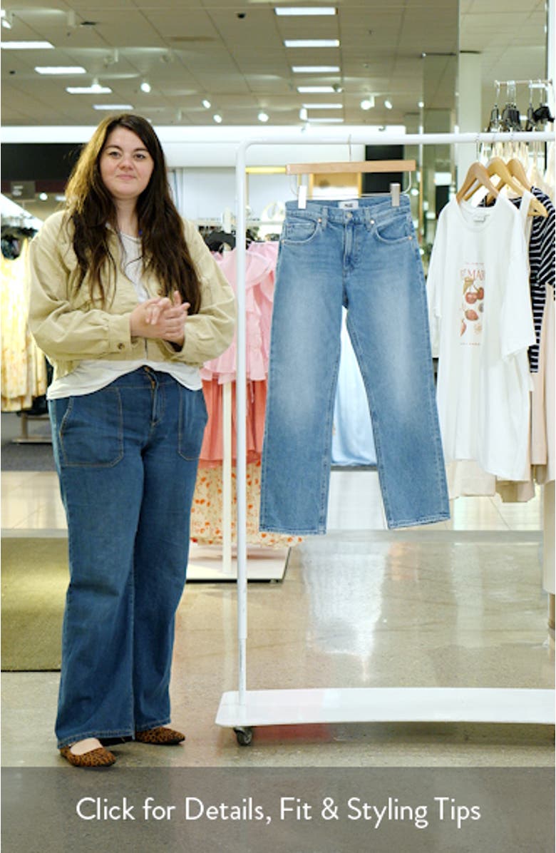 Morgan Mid Rise Ankle Straight Leg Jeans, sales video thumbnail