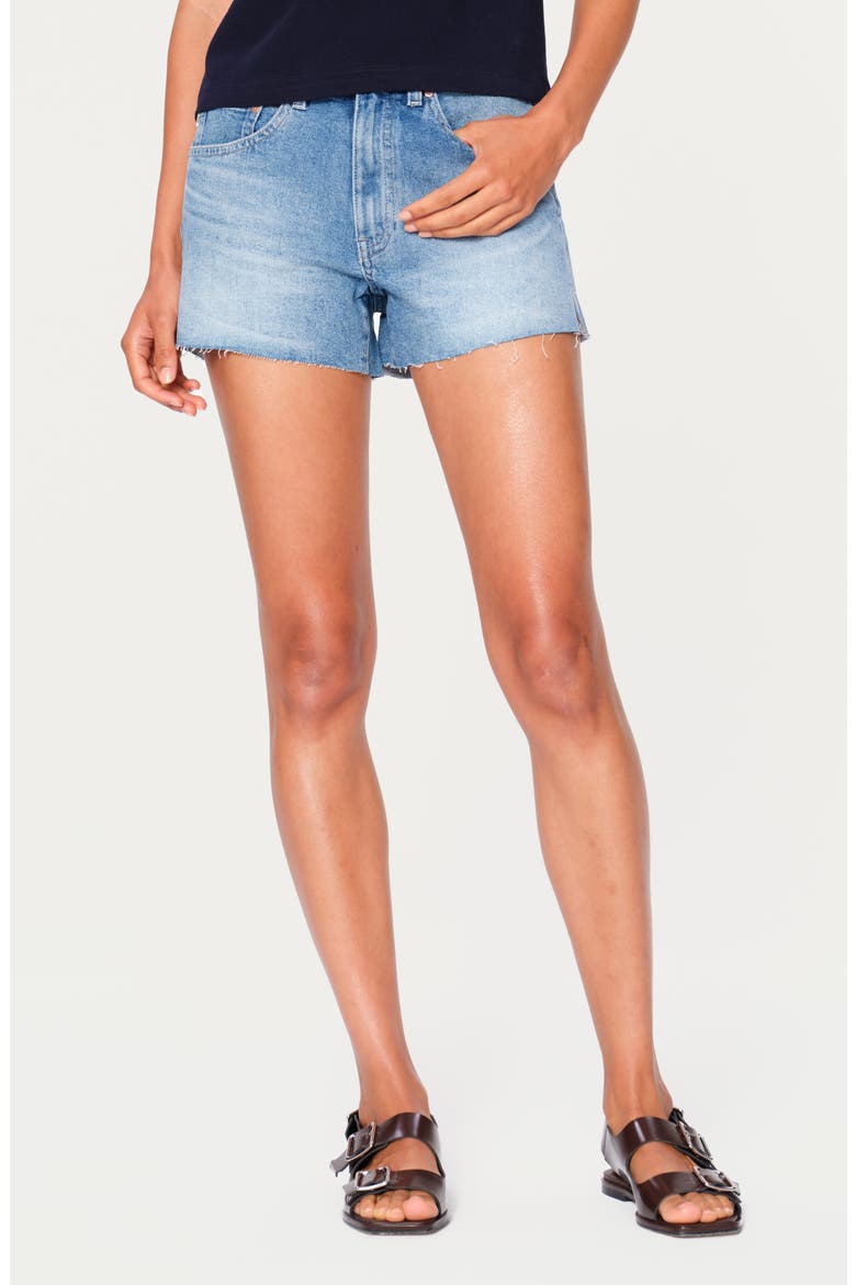 Zoie Raw Hem Mid Rise Relaxed Denim Shorts, Main, color, DAYDREAM VINTAGE