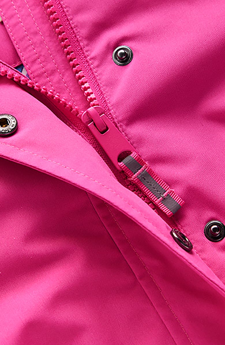 Mini Boden Kids' Waterproof Fisherman Hooded Raincoat, Alternate, color, Raspberry Pink