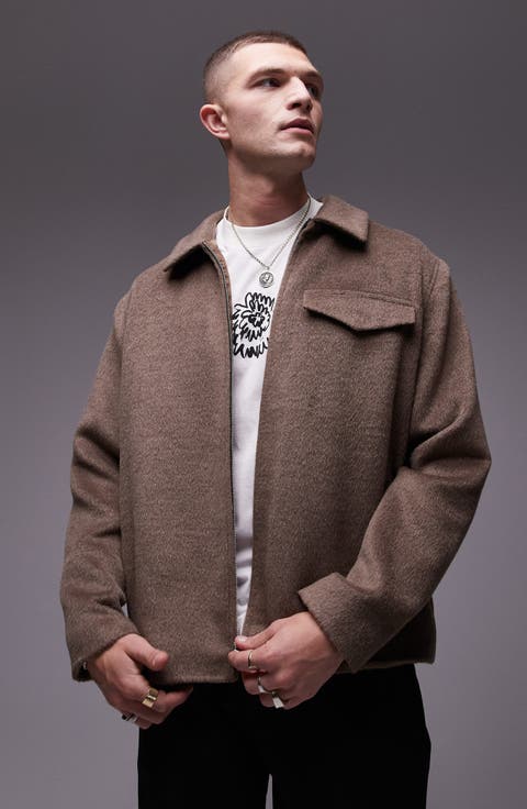 Textured Zip Shacket