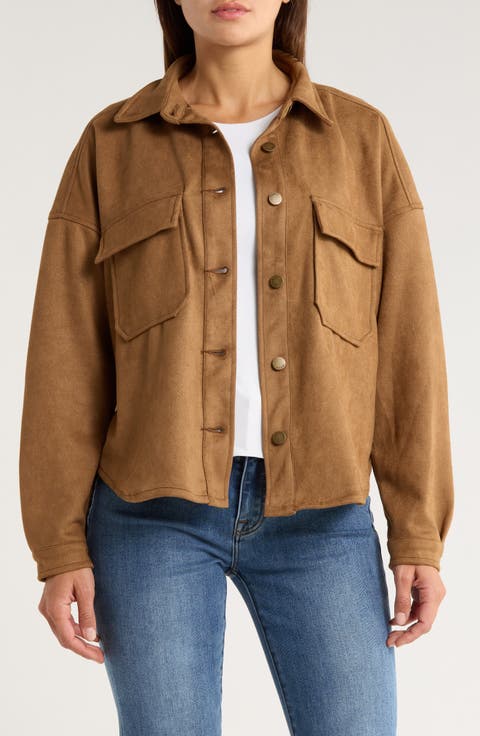 Faux Suede Shacket