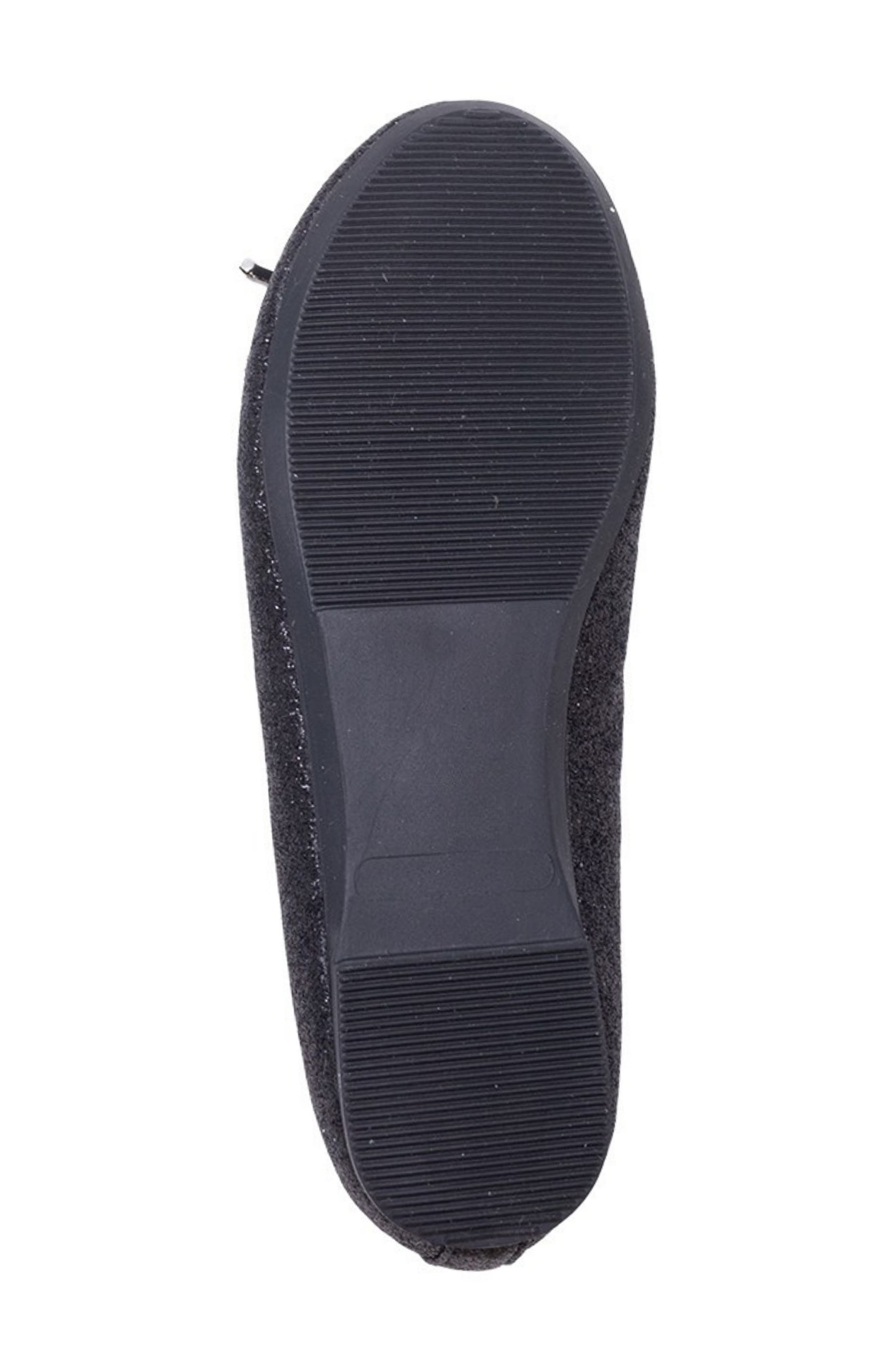 bebe Kids' Glitter Ballet Flat, Alternate, color, Black