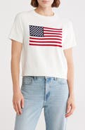 Vigoss American Flag Short Sleeve Sweater