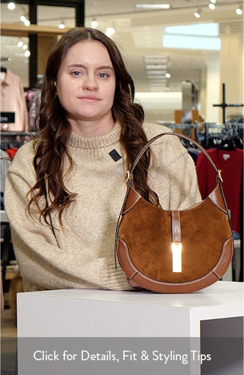 Small Suede & Leather Shoulder Bag, sales video thumbnail