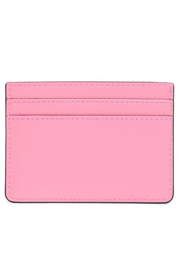 Shop Marc Jacobs Trademarc Card Case In Petal Pink