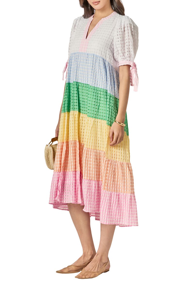 Stripe Midi Dress, Alternate, color, MULTI
