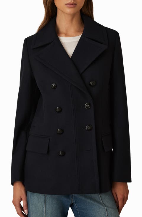 【海外限定】REISSジャケット☆Double-Breasted Peak-Lapel Wove Reiss women's LORI Double Breasted Linen Peak Lapel Blazer