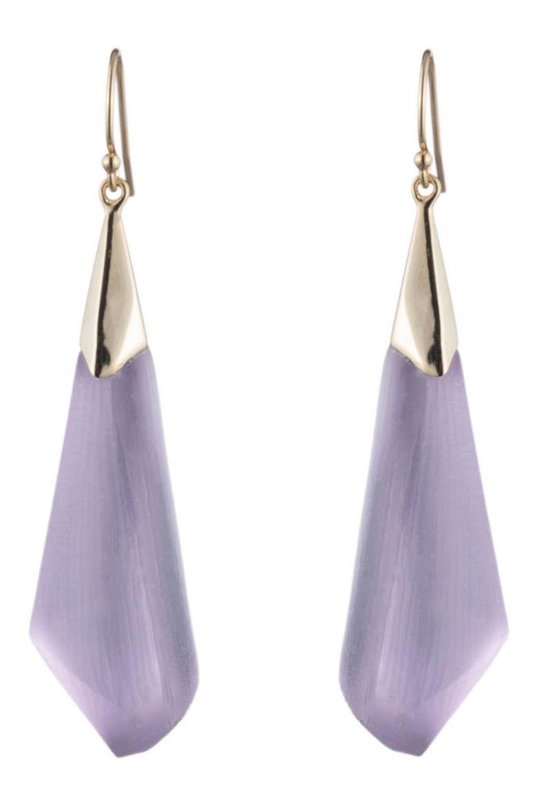 Faceted Drop Earrings, Main, color, MULBERRY