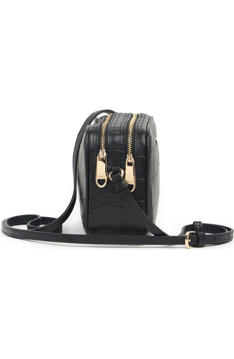 Furla Lilli XL Croc Embossed Crossbody Bag, Alternate, color,