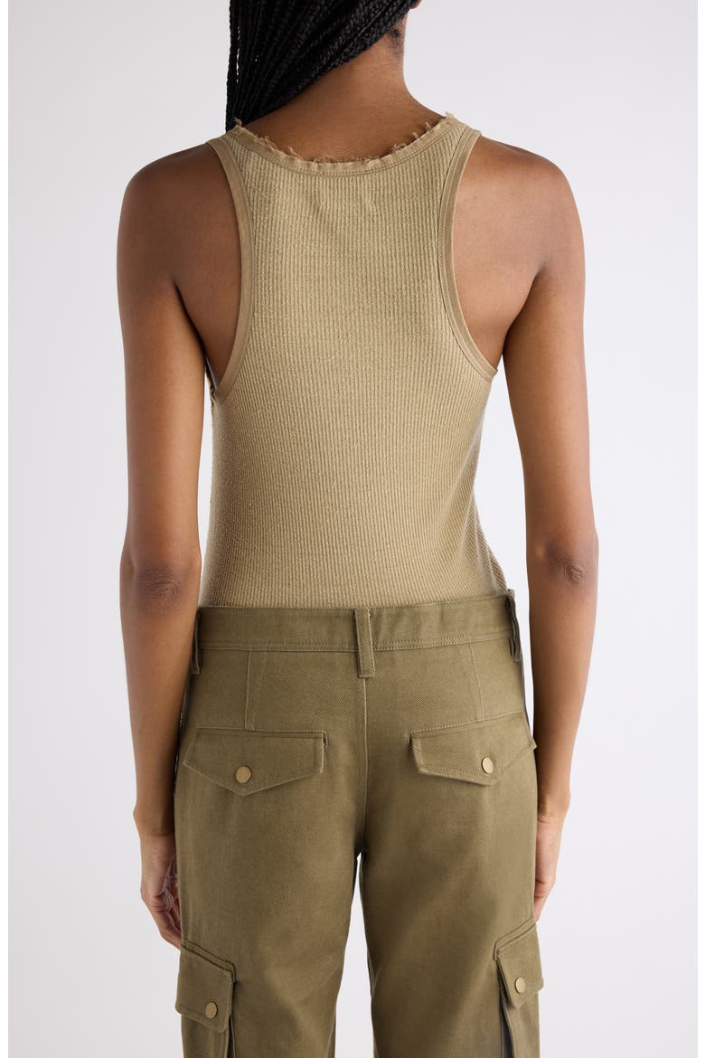 Helma Raw Edge Silk Jersey Henley Tank, Alternate, color, LIGHT BRONZE