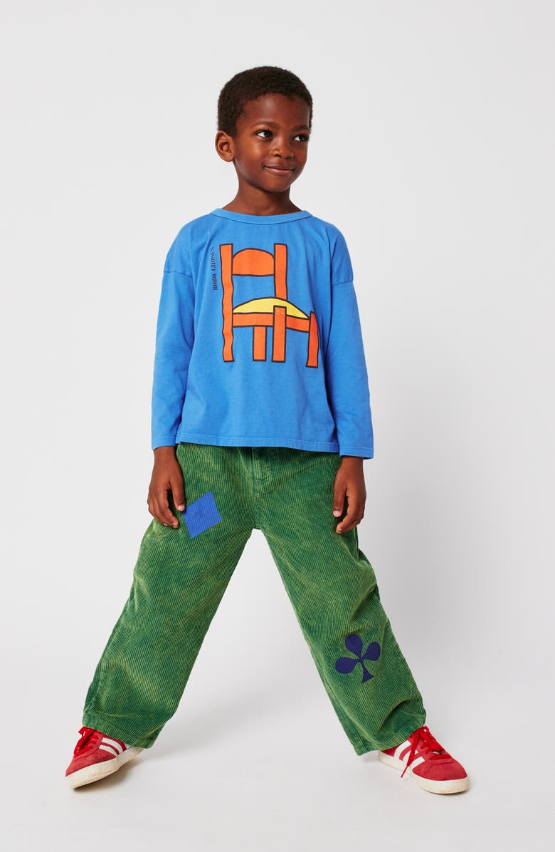 Bobo Choses Kids' Joker Corduroy Pants, Alternate, color, Green