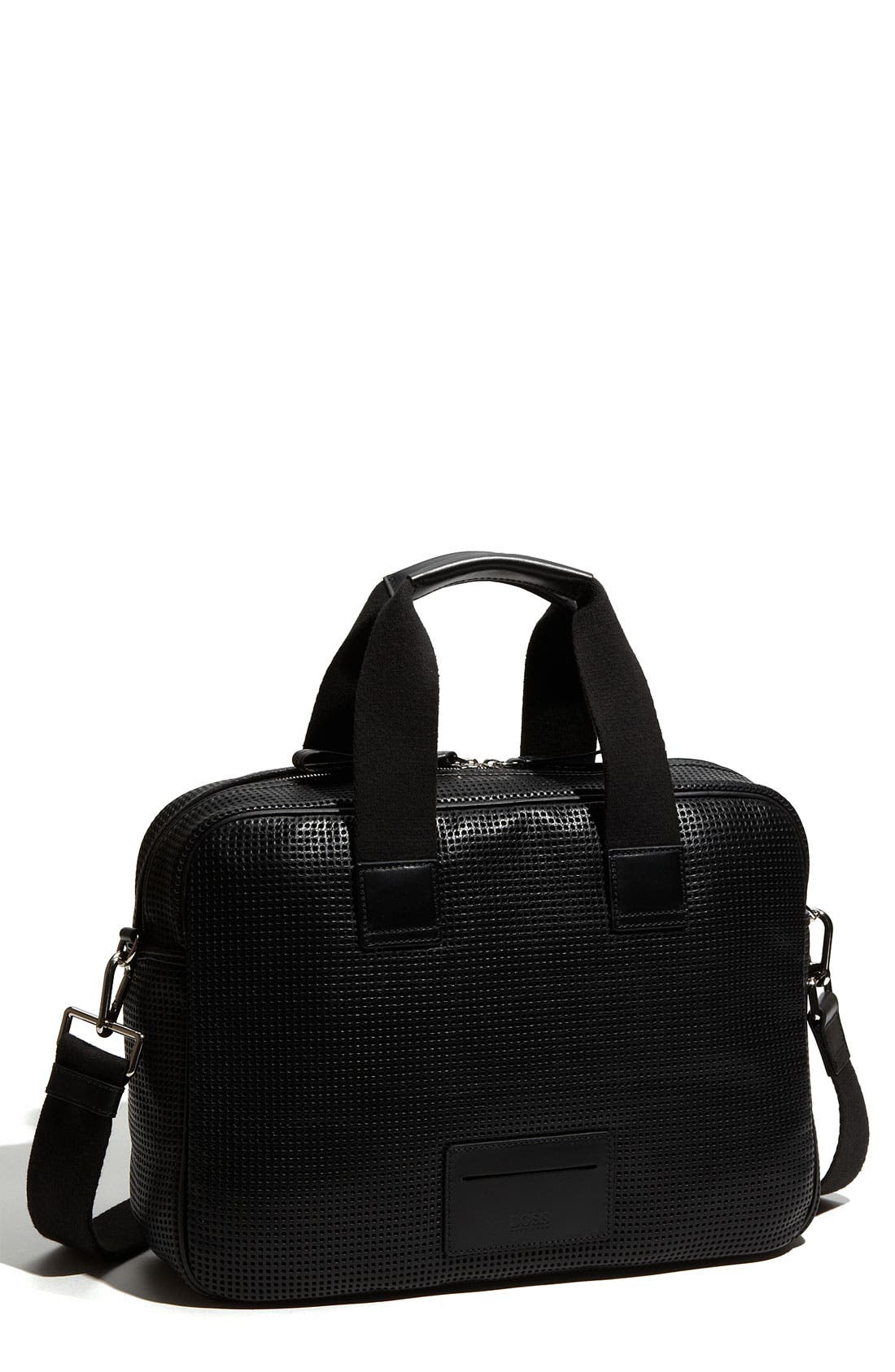 BOSS Hugo Boss 'Polka' Leather Briefcase, Main, color, 