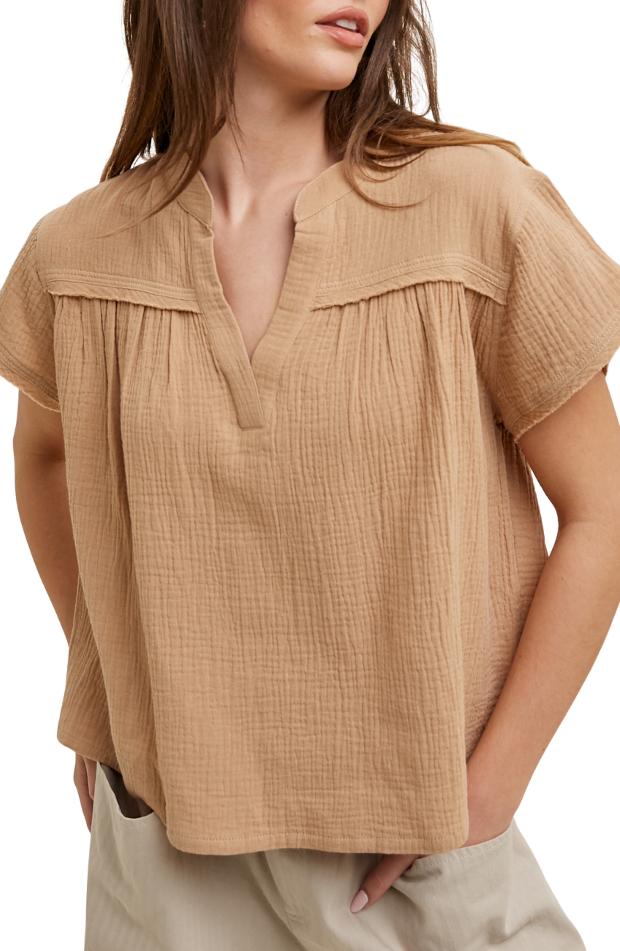 WISHLIST Cotton Gauze Top