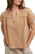 WISHLIST Cotton Gauze Top