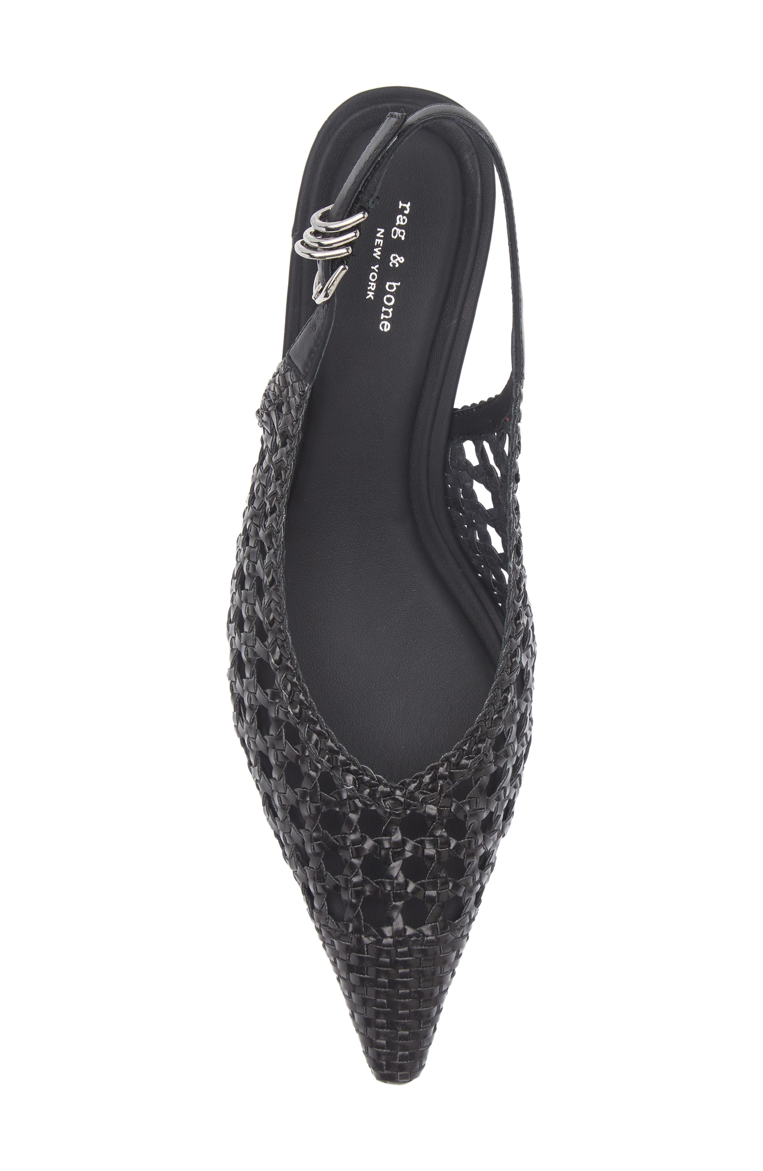 rag & bone Brynn Slingback Pump, Alternate, color, Black Woven