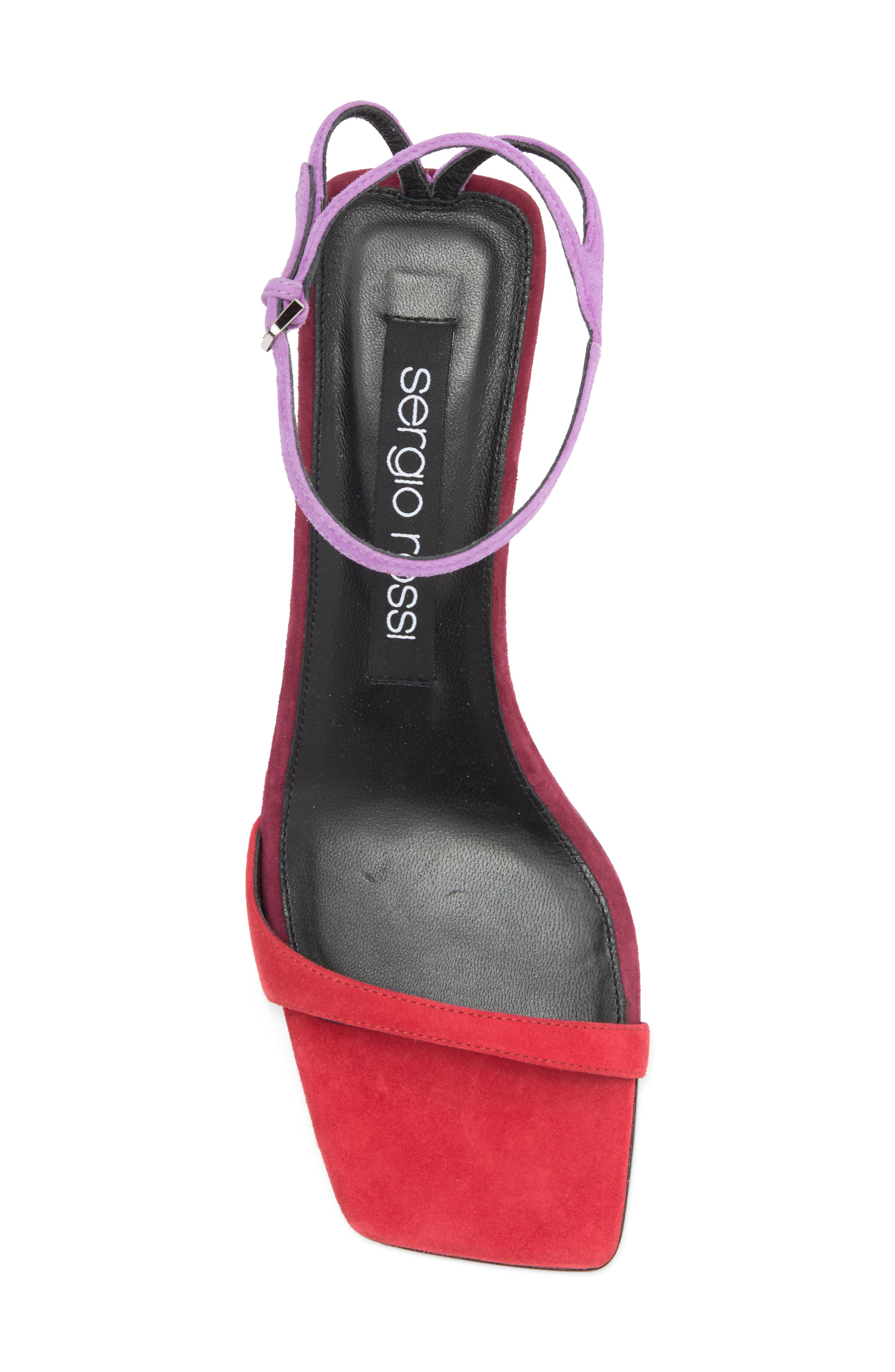 Sergio Rossi Kitten Heel Ankle Strap Sandal, Alternate, color, 