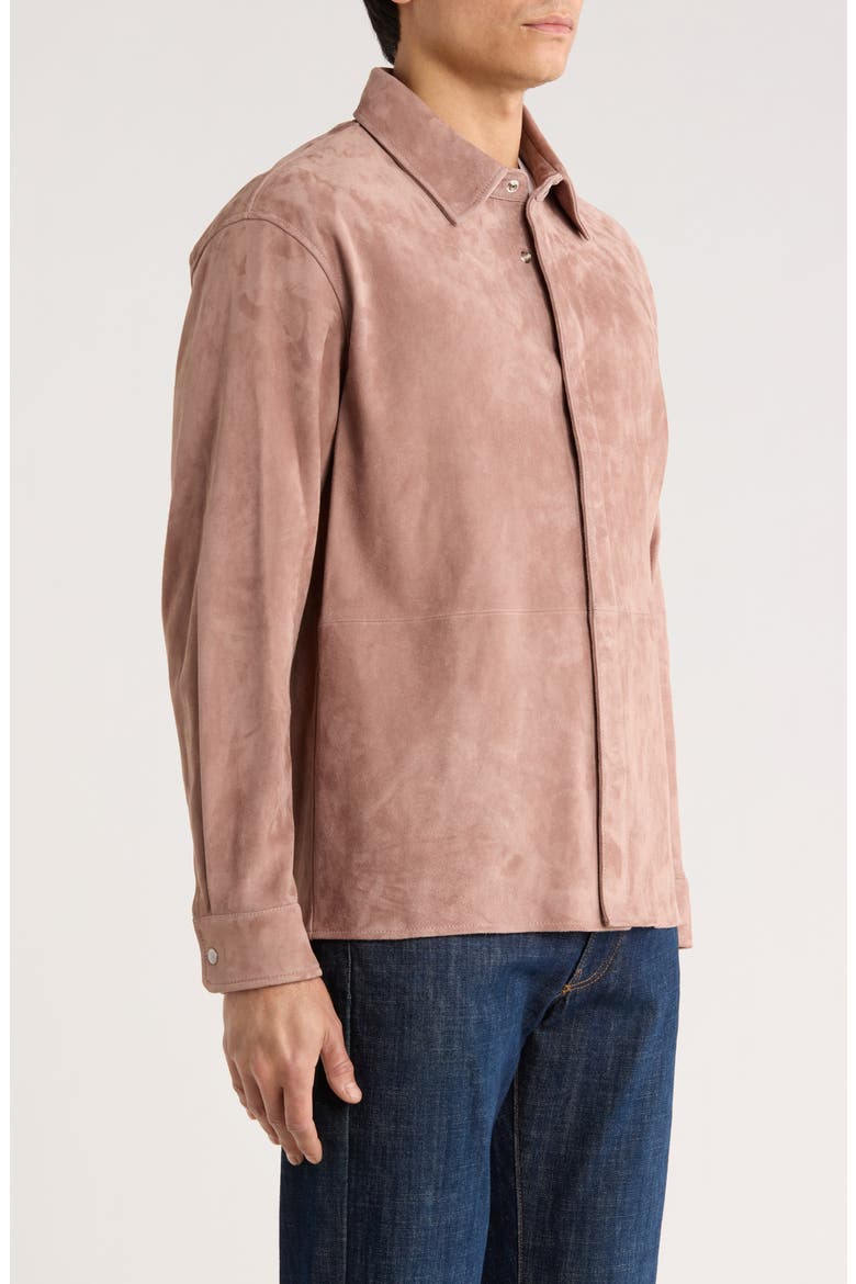 Suede Shirt Jacket, Alternate, color, SMOKY MAUVE