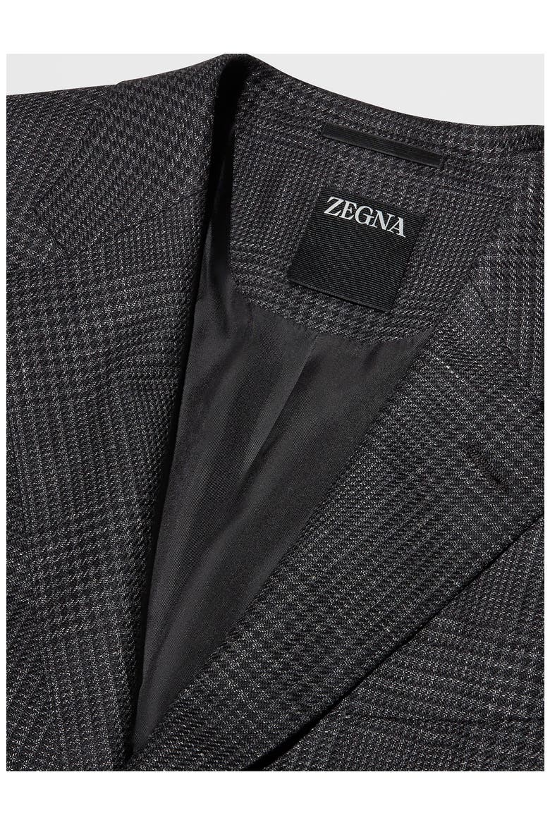 Cashmere, Silk & Linen Sport Coat, Alternate, color, GREY/ BLACK