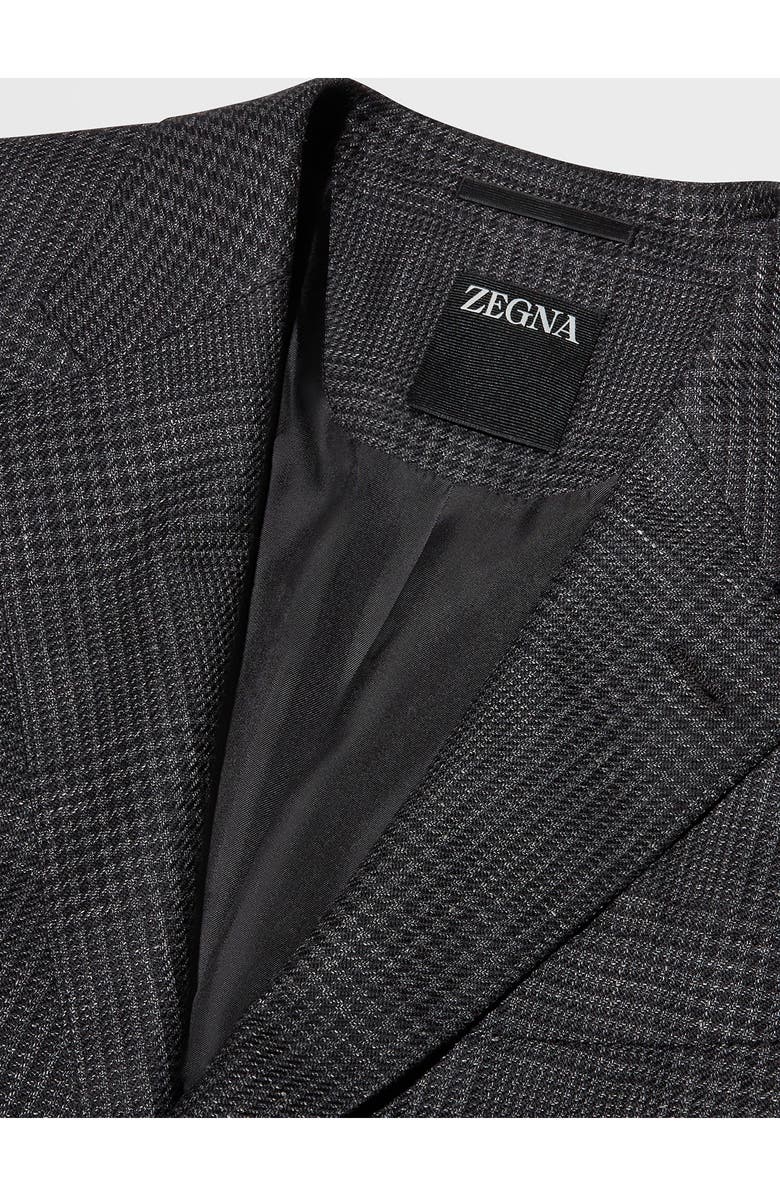ZEGNA Cashmere, Silk & Linen Sport Coat, Alternate, color, Grey/ Black