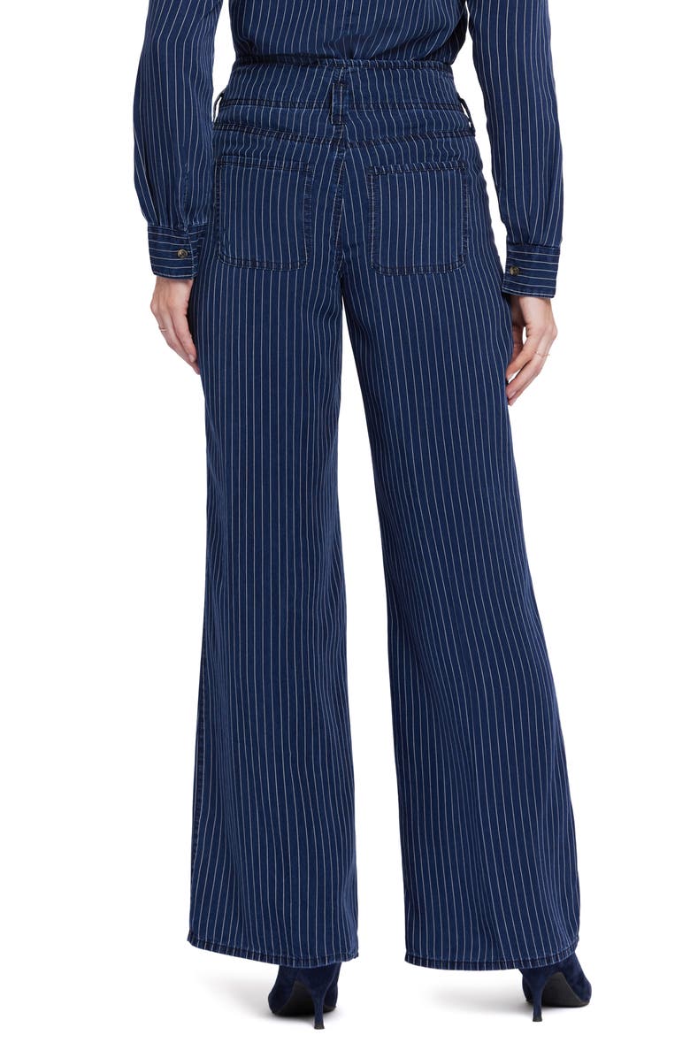 NYDJ Teresa Hollywood Stripe High Waist Wide Leg Jeans, Alternate, color,