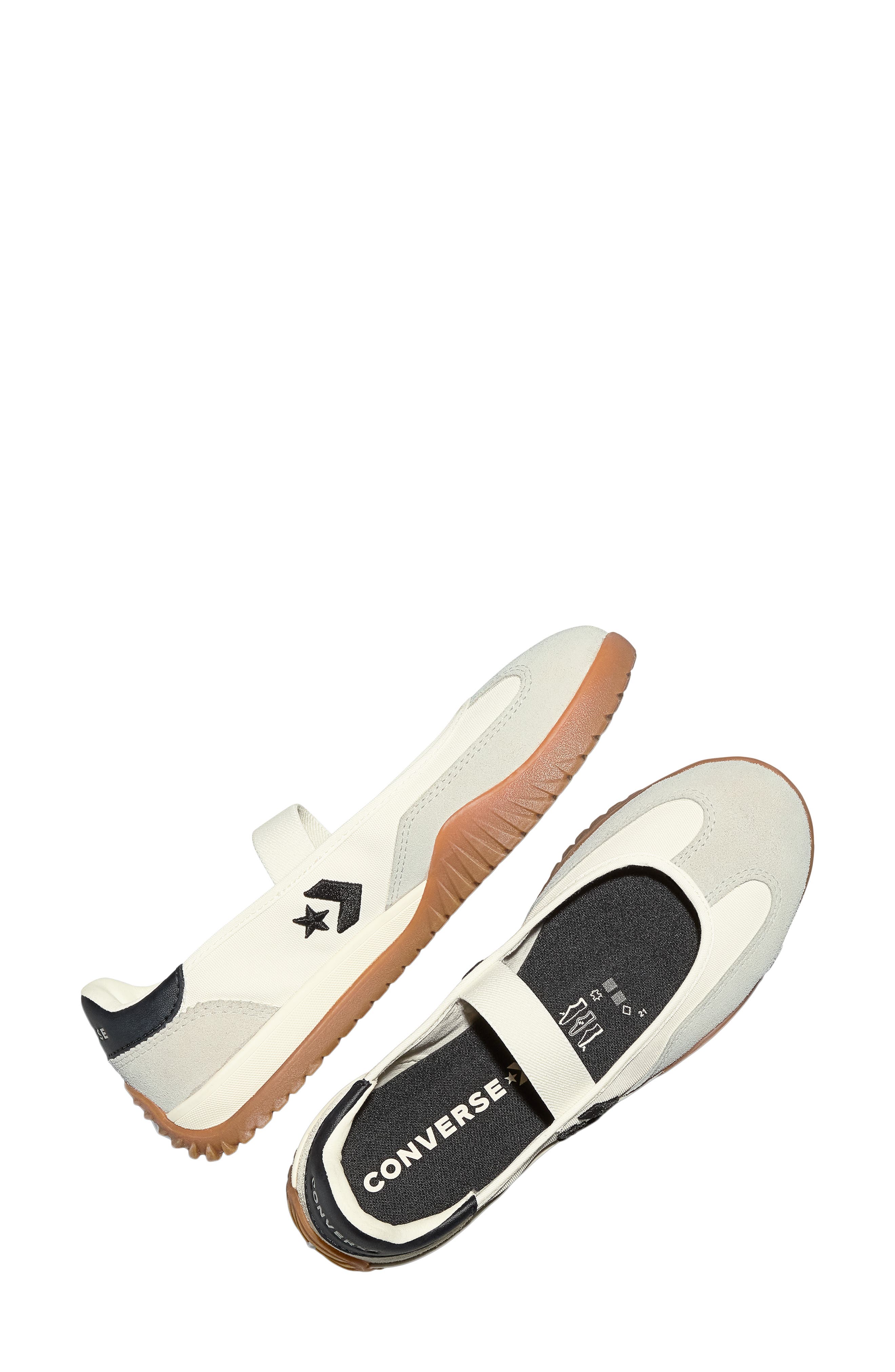 Converse Gender Inclusive Run Star Trainer Ballet Flat, Alternate, color, Egret/ Black/ Gum